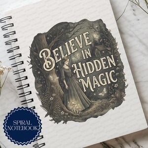 Salem 400 Years Witchy Spiral Notebook | Believe in Hidden Magic Botanical Medieval Journal | Fantasy Book Lover Gift | 6x8 Subject Notebook