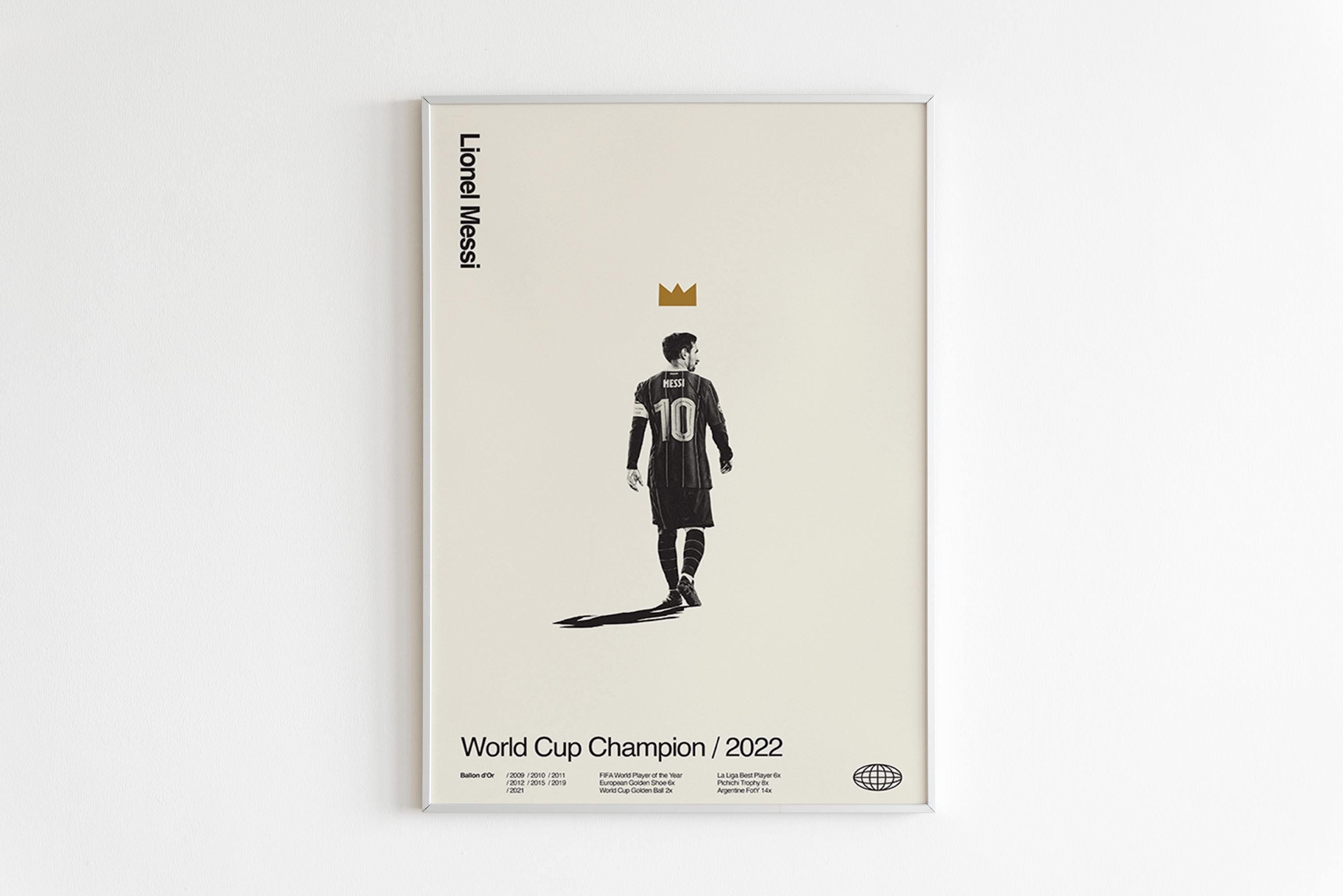 Lionel Messi-poster | Lionel Messi-print | Voetbalposter | Voetbalprint | Minimalistische poster | Flexibele maten