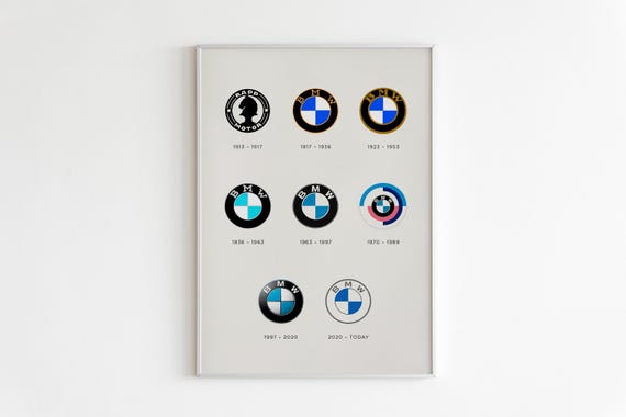 BMW Logo Minimalist Art Print: Customizable Sizes