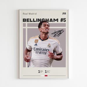 Jude Bellingham Poster | Jude Bellingham Print | Football Poster | Football Print | Minimalist Poster | Flexible Sizes