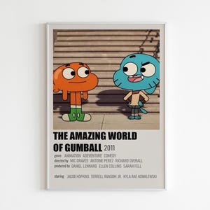 Gumball Cartoon Print: Minimalist Kids Room Decor