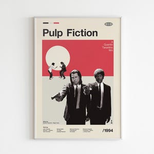 Pulp Fiction Poster | Pulp Fiction Print | Movie Poster | Movie Print | Minimalist Poster | Flexible Sizes