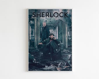 Póster de la película Sherlock Holmes: Impresión artística minimalista