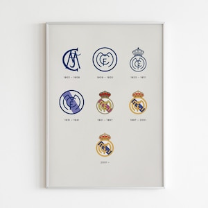 Real Madrid Logo Poster | Real Madrid Logo Print | Football Poster | Football Print | Minimalist Poster | Flexible Sizes