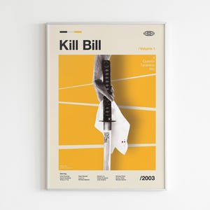 Kill Bill Poster | Kill Bill Print | Movie Poster | Movie Print | Minimalist Poster | Flexible Sizes