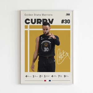 Stephen Curry Poster | Stephen Curry Print | Basketball Poster | Basketball Print | Minimalist Poster | Flexible Sizes