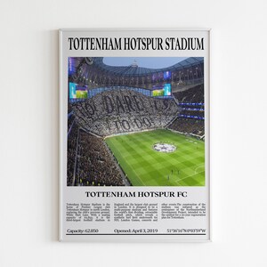White Hart Lane Poster | White Hart Lane Print | Tottenham Stadium | Football Poster | Football Print | Minimalist Poster | Flexible Sizes