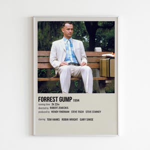 Forrest Gump Movie Poster: Minimalist Art Print, Flexible Sizes