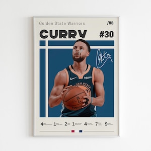 Stephen Curry Poster | Stephen Curry Print | Basketball Poster | Basketball Print | Minimalist Poster | Flexible Sizes