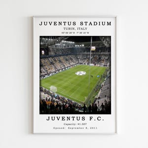 Juventus Stadium Poster | Allianz Stadium Print | Juventus Stadium | Football Poster | Football Print | Minimalist Poster | Flexible Sizes
