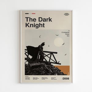 The Dark Knight Poster | The Dark Knight Print | Movie Poster | Movie Print | Minimalist Poster | Flexible Sizes