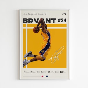 Kobe Bryant Poster | Kobe Bryant Print | Basketball Poster | Basketball Print | Minimalist Poster | Flexible Sizes