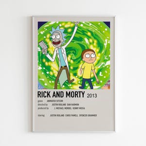 Rick and Morty Poster | Rick and Morty Print | Cartoon Poster | Cartoon Print | Minimalist Poster | Flexible Sizes