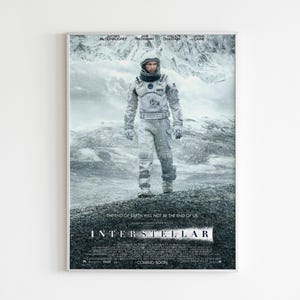 Interstellar Movie Poster: Minimalist Art Print, Flexible Sizes