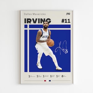 Kyrie Irving Basketball Poster: Minimalist Sports Art Print