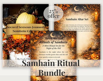 Ultimate Samhain Bundle Printable, Samhain Altar Set, Ancestor Rituals, Pagan Sabbat Kit