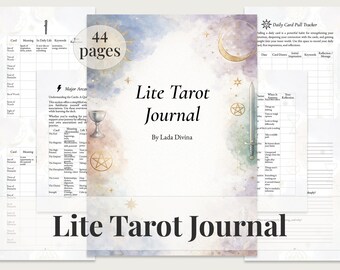 Tarot-Tagebuch für Anfänger: Täglicher Karten-Tracker & Spreads (druckbares PDF, 65 Seiten)