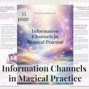 Information Channels Guide | Clairvoyance, Intuition, Dreams, Synchronicity, Channeling | Spiritual Development PDF | Esoteric Practice