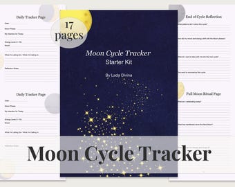 Moon Cycle Tracker Journal: Lunar Phase Printable (Digital Download)