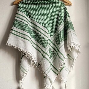 Handmade Keffiyeh Shemagh – Original Palestinian Arab Scarf, Made In Jordan, Unisex Cotton With Tassels