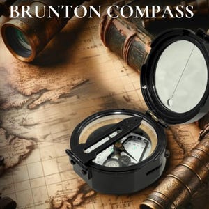 SK LUUYER Vintage Brunton Compass | Sighting Mirror | Hiking & Navigation Tool