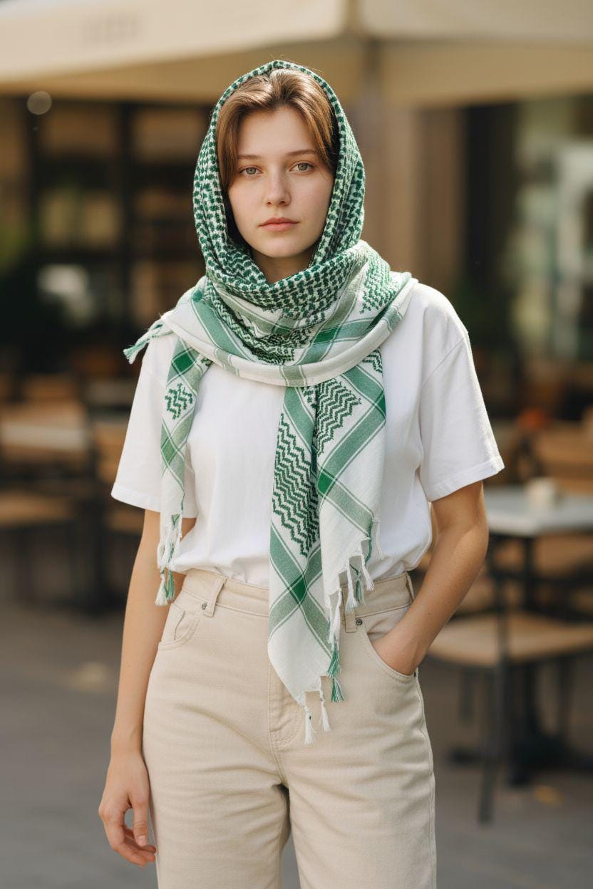 パレスチナ製 HIRBAWI ヒルバウ社 クフィーヤ ストール 新品 未開封 Amazon | (ヒルバウィ) Hirbawi プレミアムアラブスカーフ コットン100