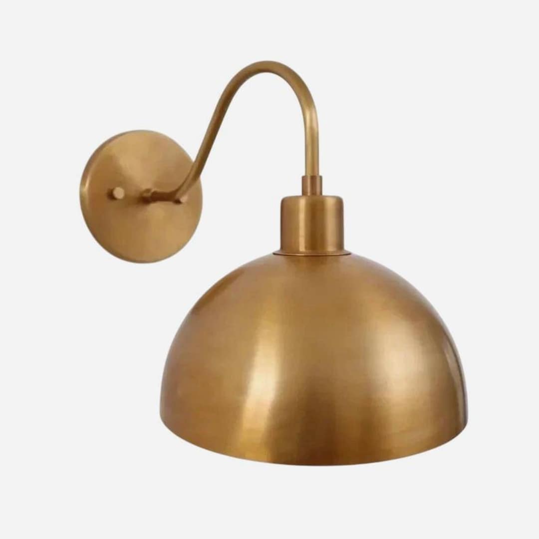 Brass Handmade Elegant Luminaire Design Bowl Shape Wall Lamp Sconce ...