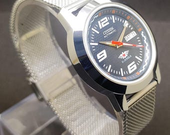 Refurbished Citizen Automatic Men’s Watch 21 Jewels Blue Dial 36mm Vintage Mechanical