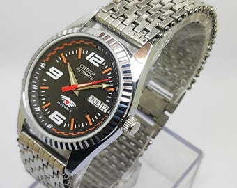 Orologio da uomo Citizen automatico ricondizionato in stile vintage da 36 mm con cinturino in acciaio inossidabile meccanico