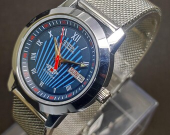 Refurbished Citizen Automatic Men’s Watch 21 Jewels Blue Roman Dial 36mm Vintage Mechanical