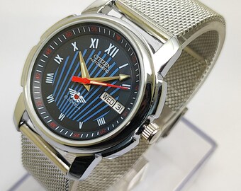 Refurbished Citizen Automatic Men’s Watch Blue Dial Vintage Mechanical 36mm Stainless Mesh Strap