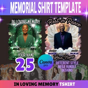 In Loving Memory TShirt Design Shirt PNG Template, Funeral Background, Heavens Stairway, Memorial Canva Designs, Funeral and Celebration Png