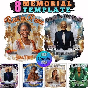 In Loving Memory Tshirt, Editable Canva Template, Memorial T-Shirt Design, Shirt Template Funeral Background PNG, Heavens Stairway Design