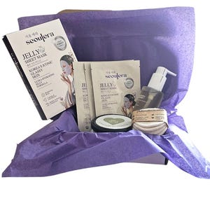 Handmade Vegan Spa Pamper Box – Luxury Self-Care Gift Set, Korean Skincare, Relaxation Candle, Birthday, Thank You, Glassy Skin