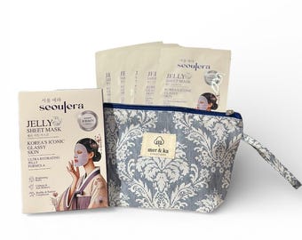 Caja de regalo de belleza coreana / Mascarillas de tela Seoulera y bolsa hecha a mano