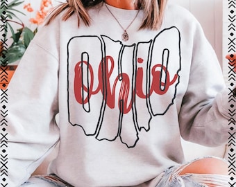 Ohio Sweatshirt, Ohio State Crewneck Sweater, Gildan 18000 Unisex Heavy Blend, Ohio Pride Pullover, Midwest College Game Day Sweatshirt