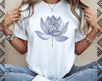 Lotus Flower Yoga Shirt: Meditating Zen Boho Graphic Tee