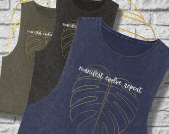 Stonewash Tank Top: Mindful Moments, Relaxed Summer Wear