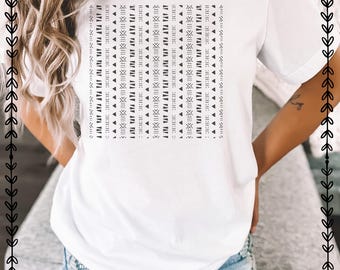 Aztec Tribal Graphic Tee: Minimalist Boho Bella Canvas Shirt