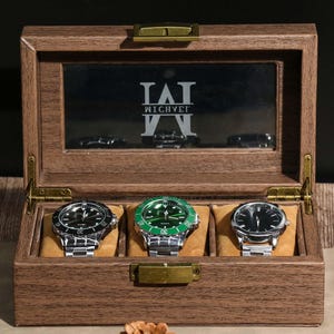 Personalized Watch Storage Box with Drawer for Sunglasses Ring and Trinket,Groomsmen Gift,Wedding Party Gift-Engraved,Customized,Monogrammed