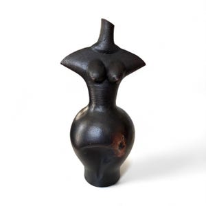 Ceramic Woman Sculpture: Handmade Abstract Figurine