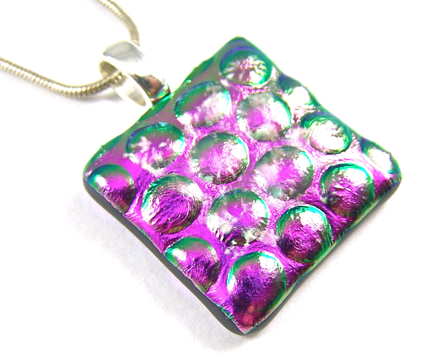 Dichroic Glass Cremation Jewelry Pet 