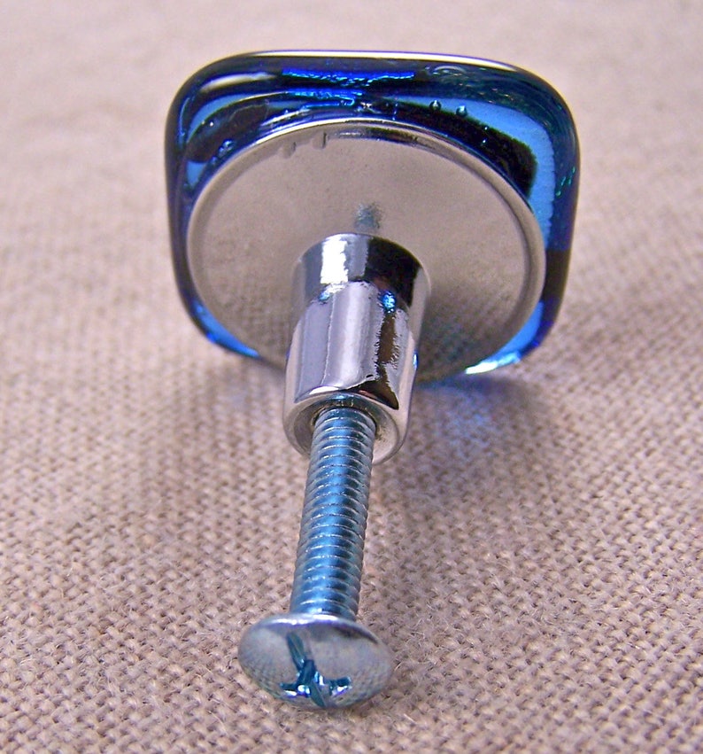 Dichroic Glass Knob Abstract Mosaic Stained Glass Etsy