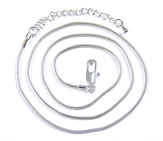 30/" Wholesale 10pcs 1.2 mm Sterling 925 Plaqué Argent Chaîne Serpent Collier 16/"