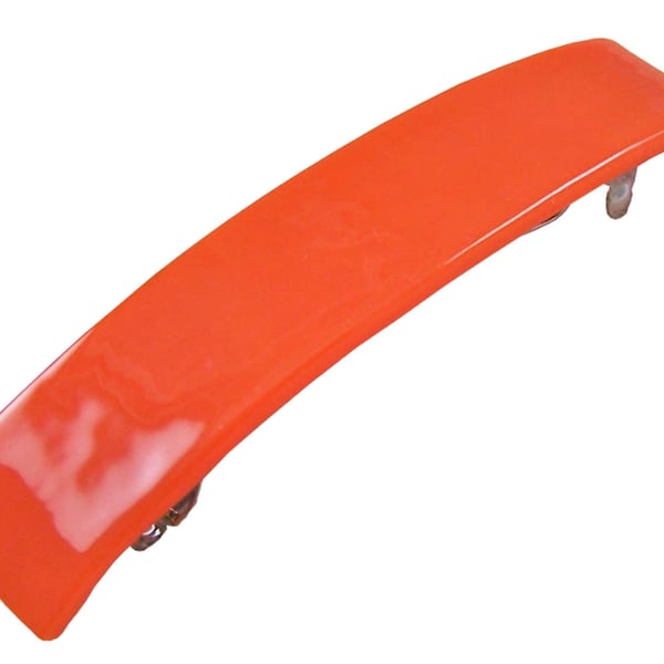 Barrette Orange Irisé Transparente – 8,8 Cm, Très Jolie, Occasion Très Bon état