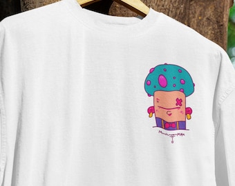 Camiseta psicodélica con forma de hongo: camiseta gráfica de estilo urbano Vaporwave