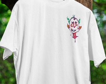 Camiseta con rostro abstracto psicodélico / Camiseta con retrato surrealista alucinante / Camiseta con gráfico de arte colorido con goteo