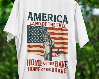 Amerika, landet för de fria – Vintage patriotisk t-shirtdesign