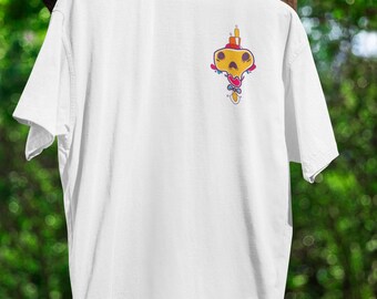 Camiseta de calavera, psicodélica, arte callejero, dibujos animados, Halloween, vaporwave, unisex.