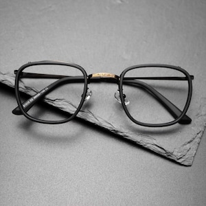 Double Rim Square Glasses: Unisex Retro Eyewear by ASTYCO®